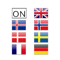Old Norse, English, Icelandic, Norwegian, Danish, Swedish, French, German flags